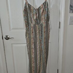 Floral Striped Boho Romper